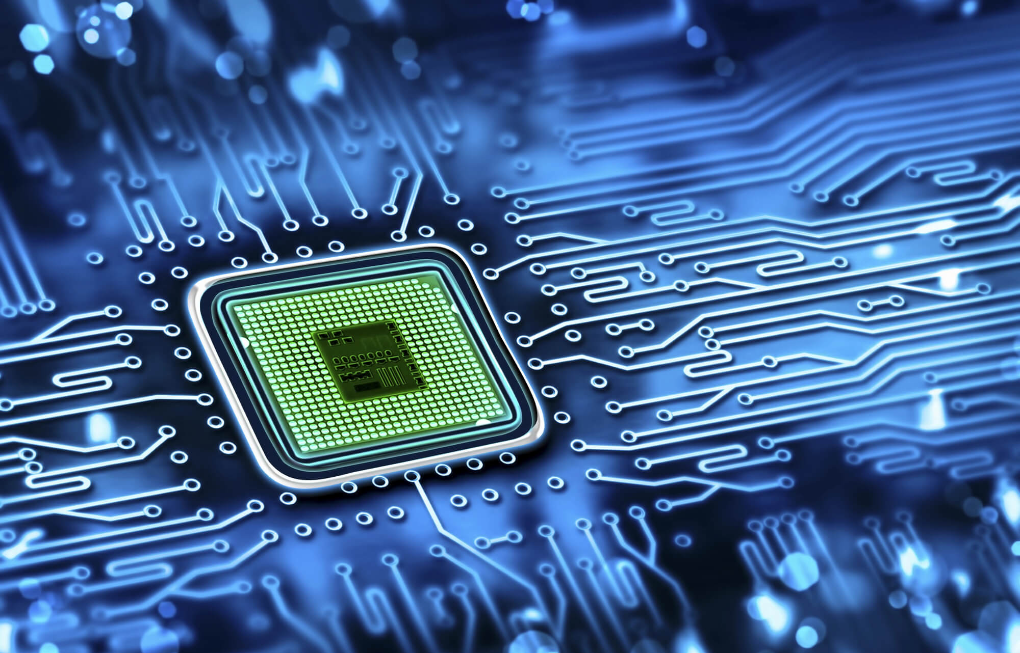 Voorbeeldfoto van een microchip